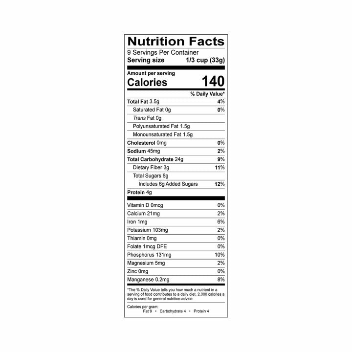 One Degree Sprouted Oat Granola - Cinnamon Flax, 312g