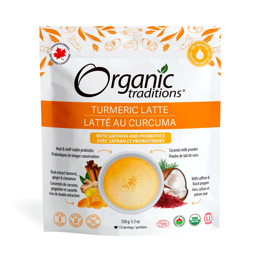 Organic Traditions Turmeric Latte With Probiotics, 150g