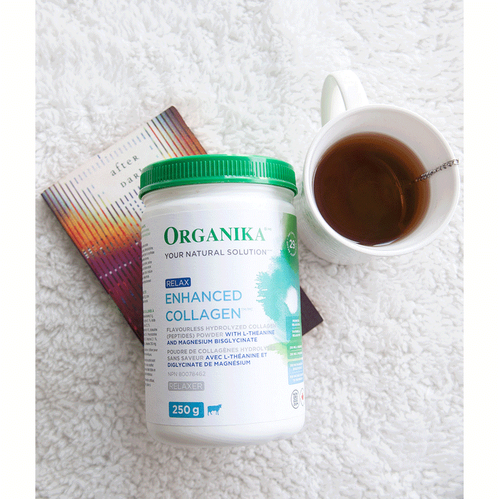 Organika Enhanced Collagen - Relax - Hydrolyzed Collagen With Magnesium Bisglycinate And L-Theanine, 250g