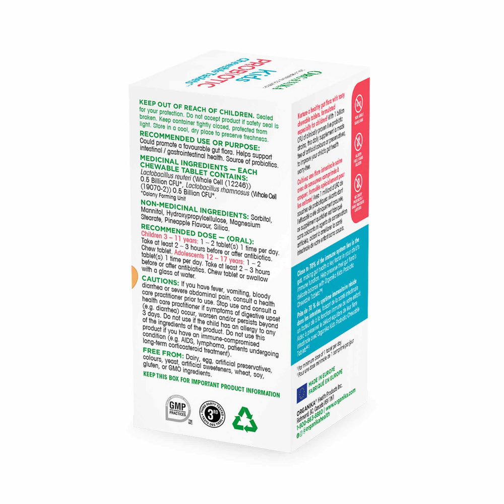 Organika Kids Probiotic Chewable Tablets, 30ct