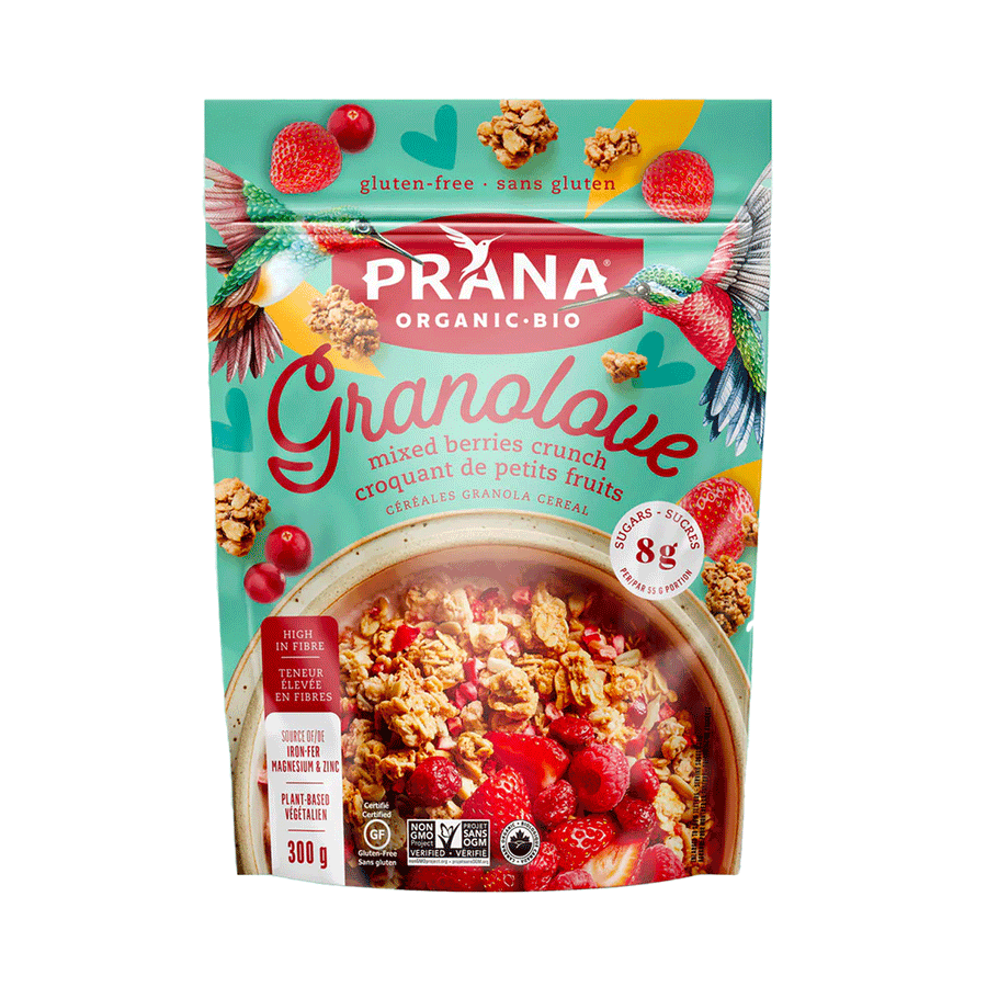 Prana GRANOLOVE Organic Mixed Berries Crunch Granola, 300g