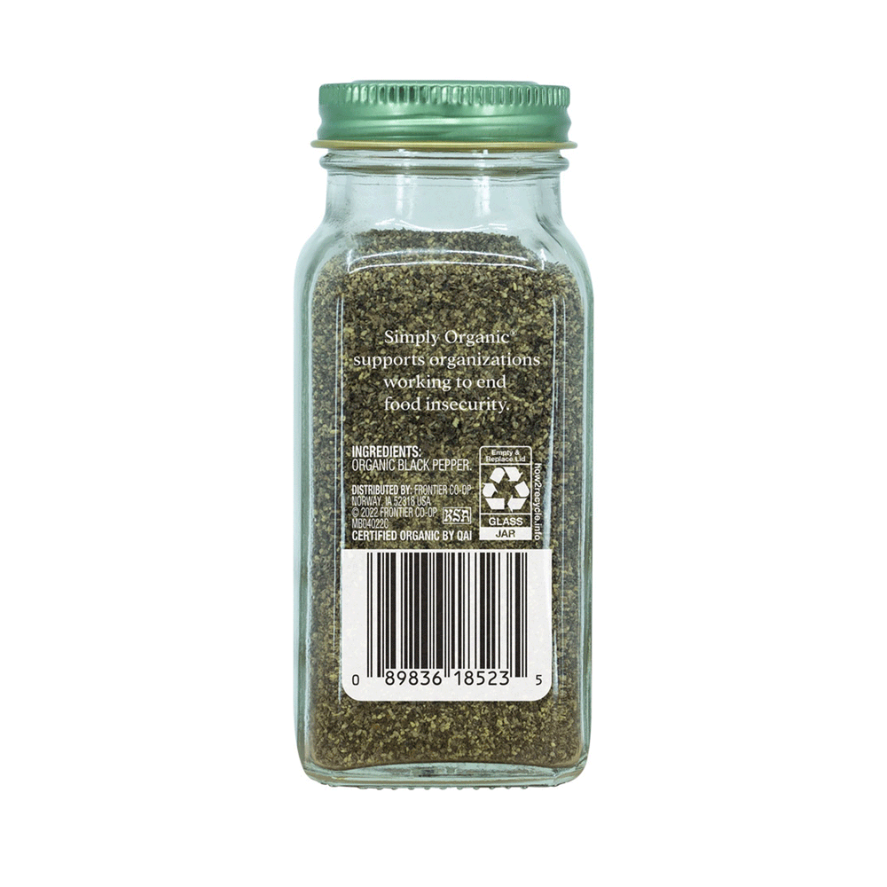 Simply Organic Black Ground Pepper, 65.5g