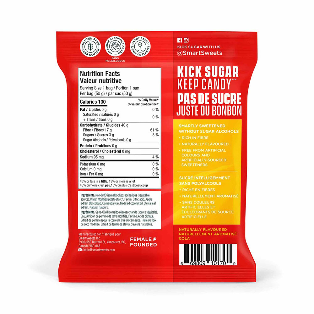SmartSweets Low Sugar Cola Gummies, 50g