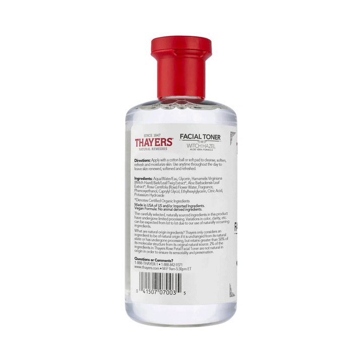 Thayers Witch Hazel Toner - Rose Petal - Alcohol-Free, 355ml