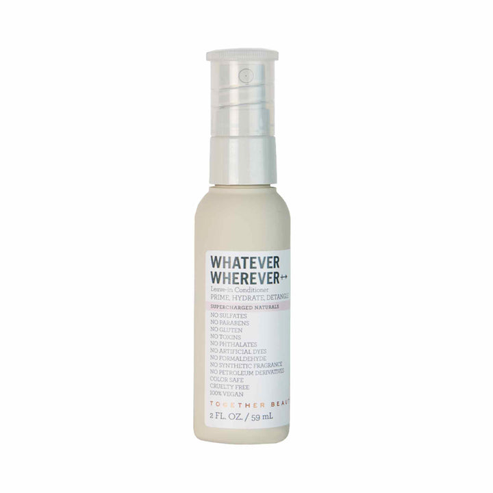 Together Beauty Whatever Wherever Leave-In Conditioner (Travel Size), 2 fl oz / 59 ml