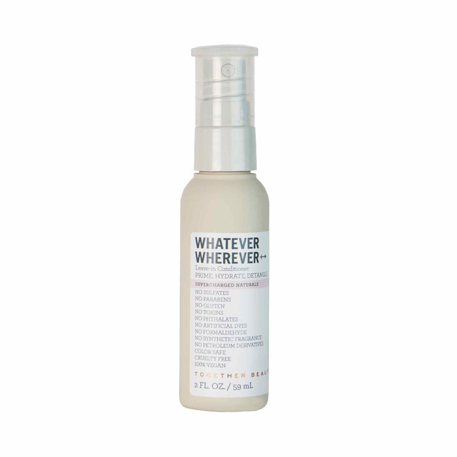 Together Beauty Whatever Wherever Leave-In Conditioner (Travel Size), 2 fl oz / 59 ml
