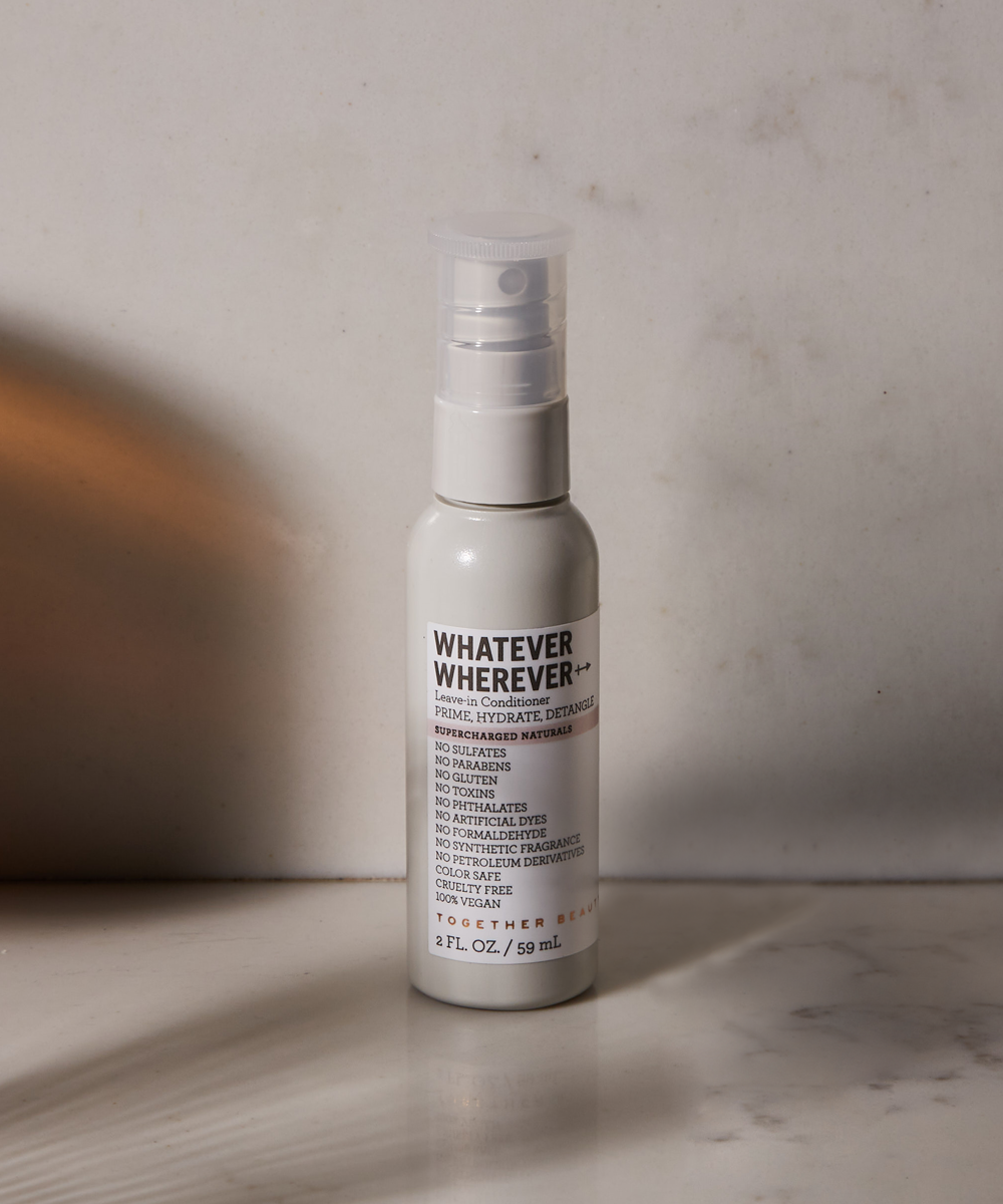 Together Beauty Whatever Wherever Leave-In Conditioner (Travel Size), 2 fl oz / 59 ml