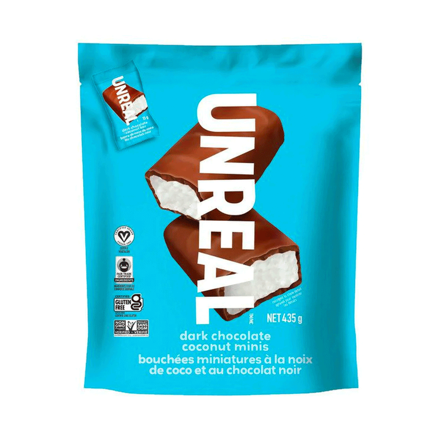 Unreal Dark Chocolate Coconut Bars, 435g