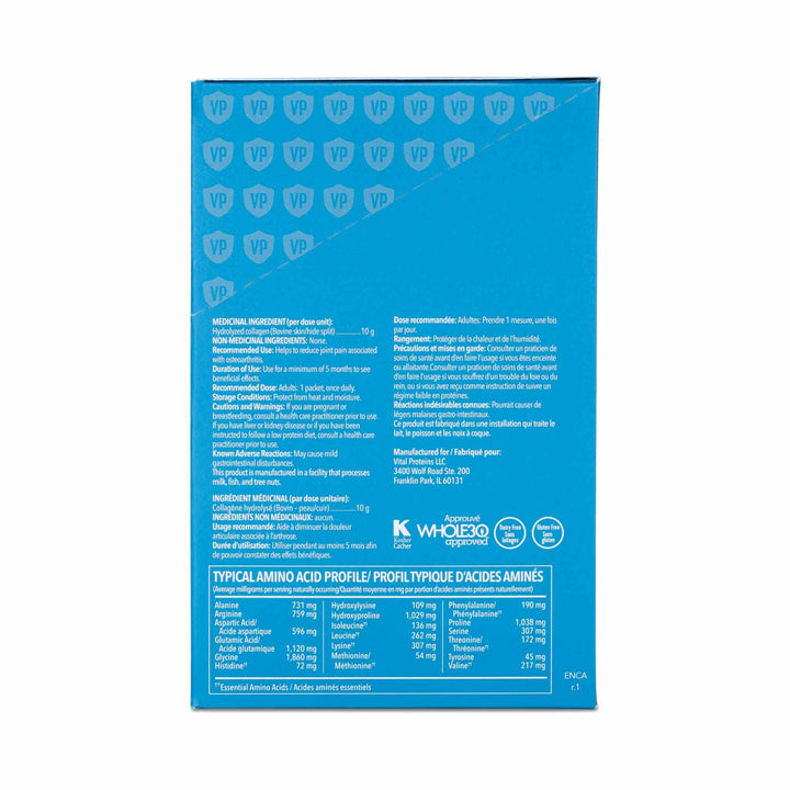 Vital Proteins Bovine Collagen Peptides - Unflavoured, 20x10g Sticks