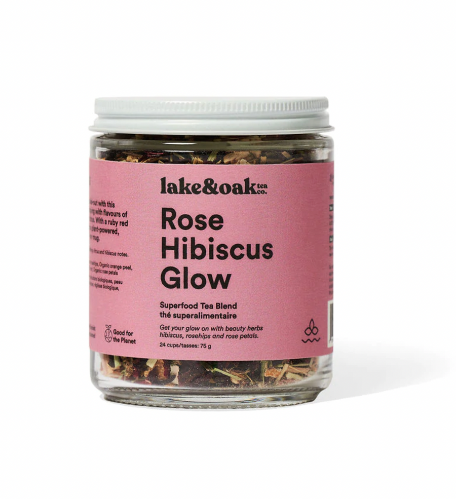 Lake & Oak Tea Co. Rose Schisandra Glow Superfood Tea Blend, 75g