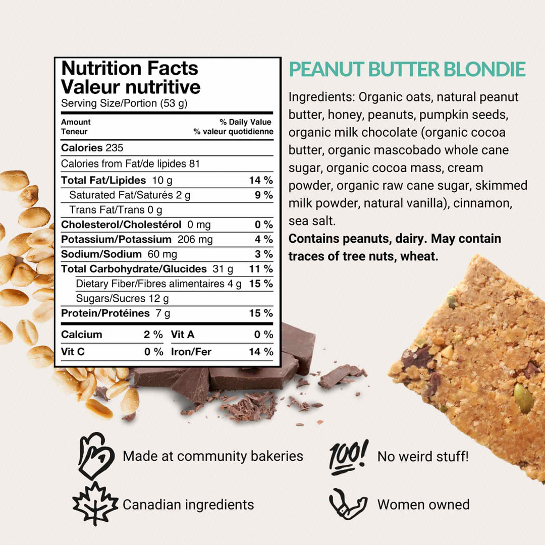 Made With Local Peanut Butter Blondie, 4x53g Bars
