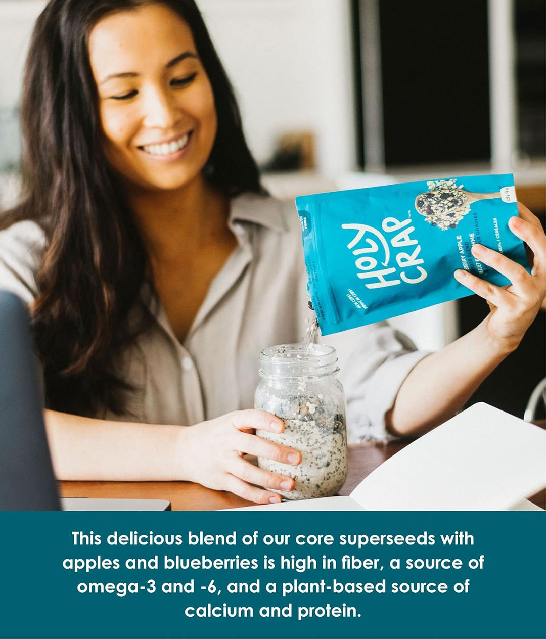 Holy Crap Organic Blueberry Apple Superseed Cereal Blend, 225g
