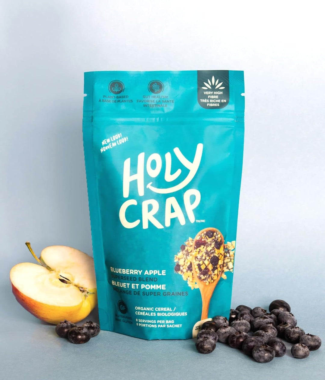 Holy Crap Organic Blueberry Apple Superseed Cereal Blend, 225g