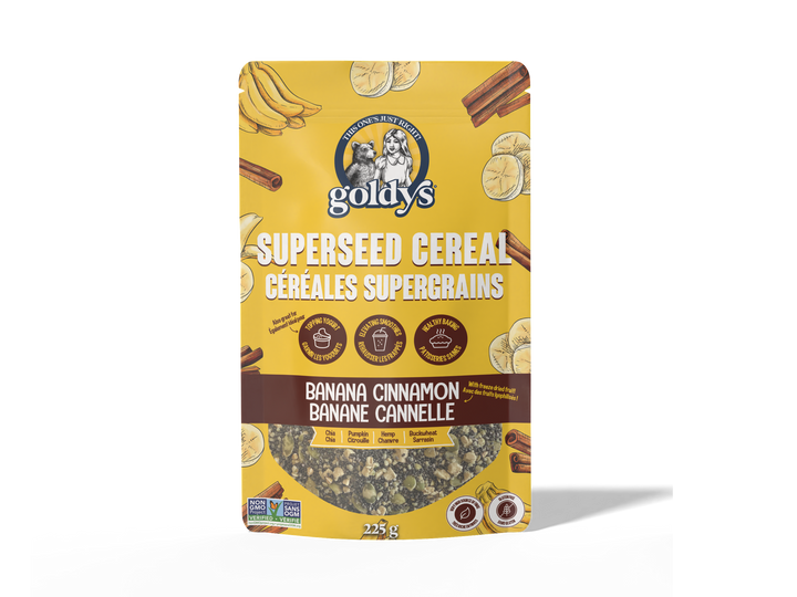 Goldy's Superseed Cereal Banana Cinnamon, 225g