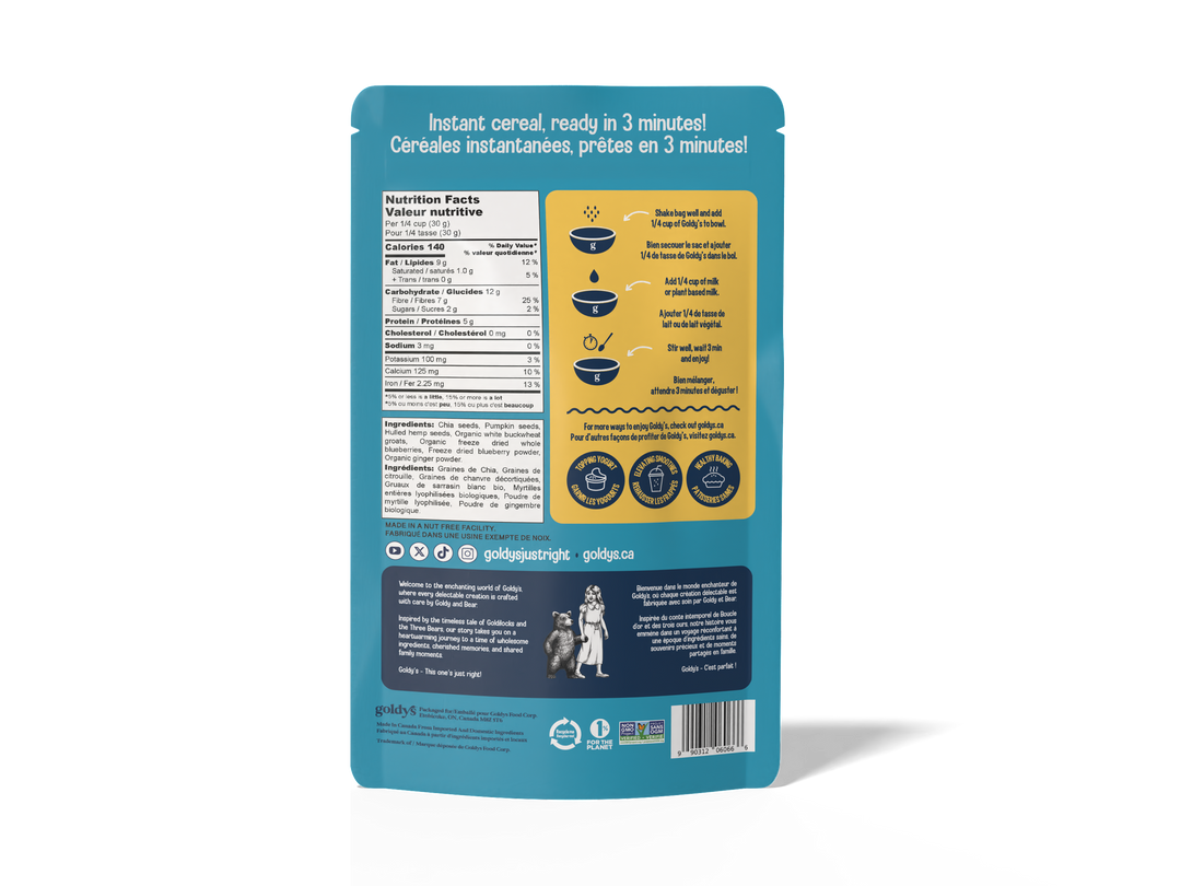 Goldy's Superseed Cereal Blueberry Ginger, 225g