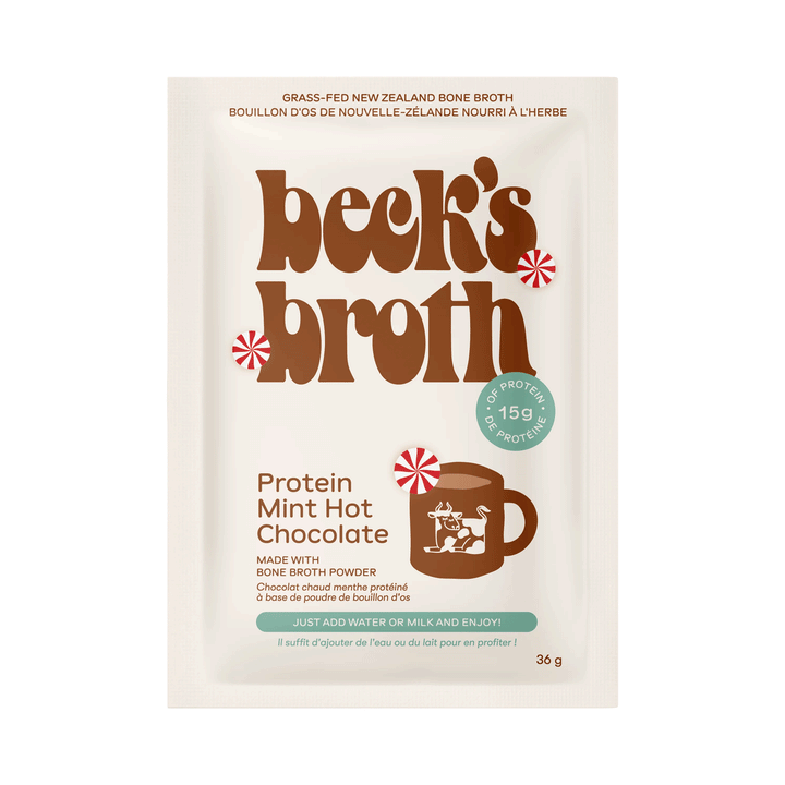 Beck's Broth  Protein Mint Hot Chocolate Bone Broth Powder, 35g