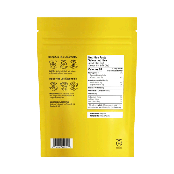 Beekeeper's Naturals Raw Bee Pollen, 150g