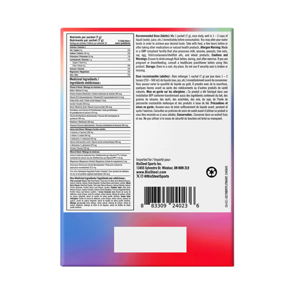 BioSteel Hydration Mix Variety Pack, 210g (30 Packets)