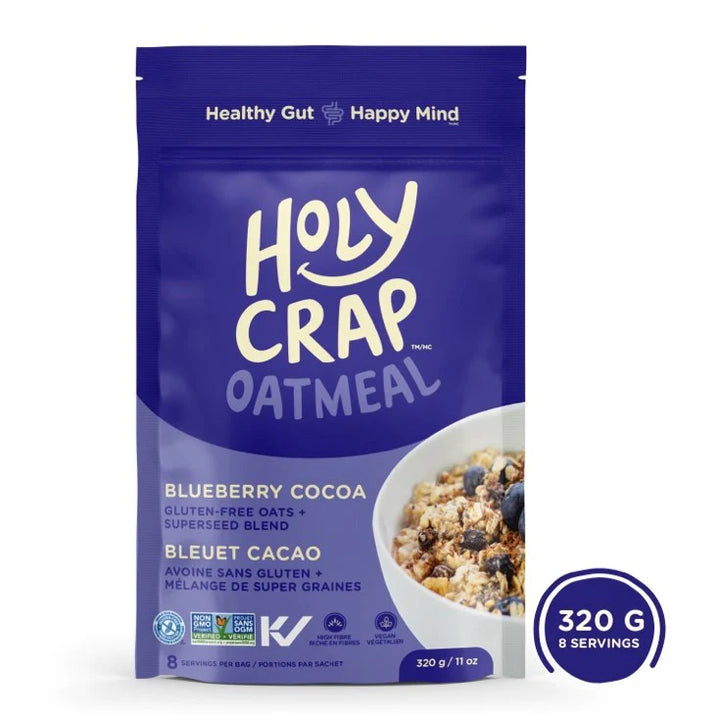Holy Crap Organic Blueberry Cocoa Oatmeal, 320g