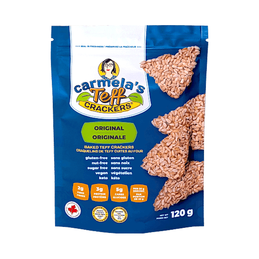 Carmela's Teff Crackers - Original, 120g