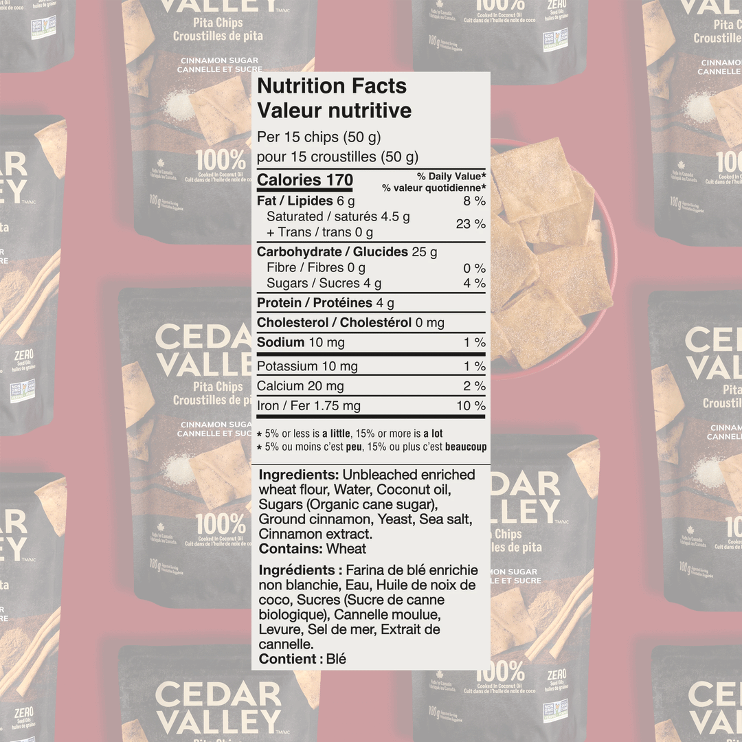 Cedar Valley Selections Cinnamon Sugar Pita Chips, 180g