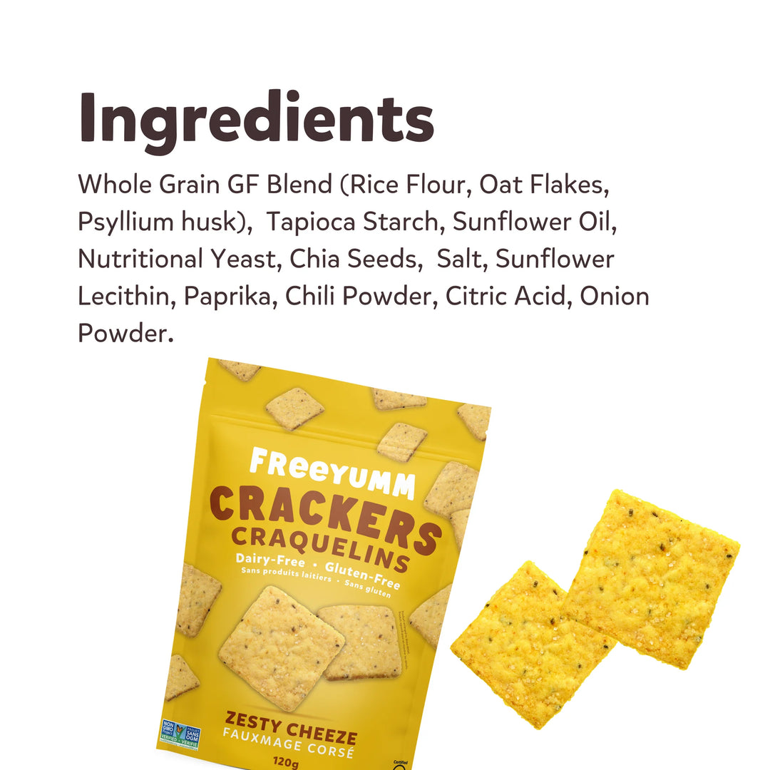 Freeyumm Crackers Zesty Cheeze, 120g