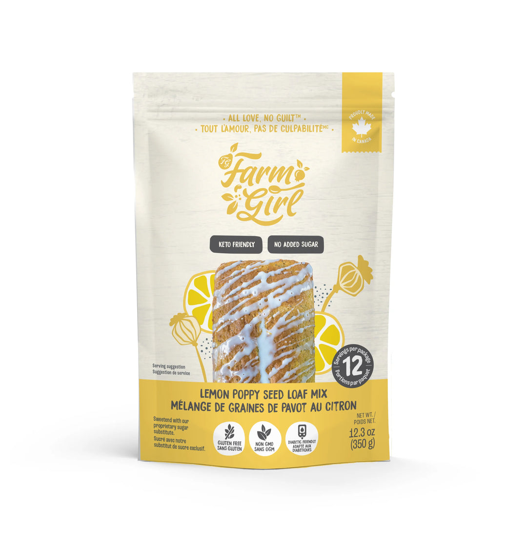 Farm Girl Keto Lemon Poppy Seed Loaf Mix, 350g