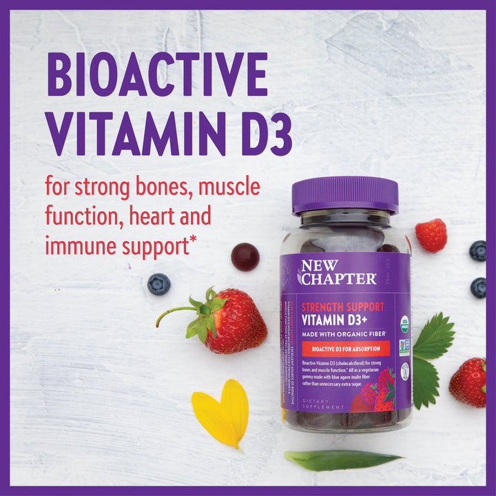 New Chapter Vitamin D3+ Gummies Immune & Bone, 60 ct