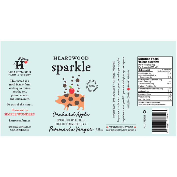 Heartwood Farm Apple Sparkle, 4x355ml