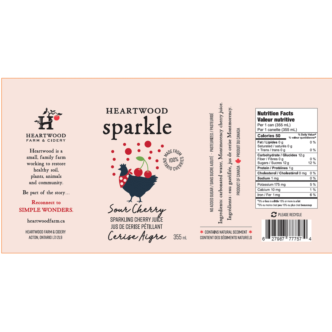Heartwood Farm Sour Cherry Sparkle, 4x355ml