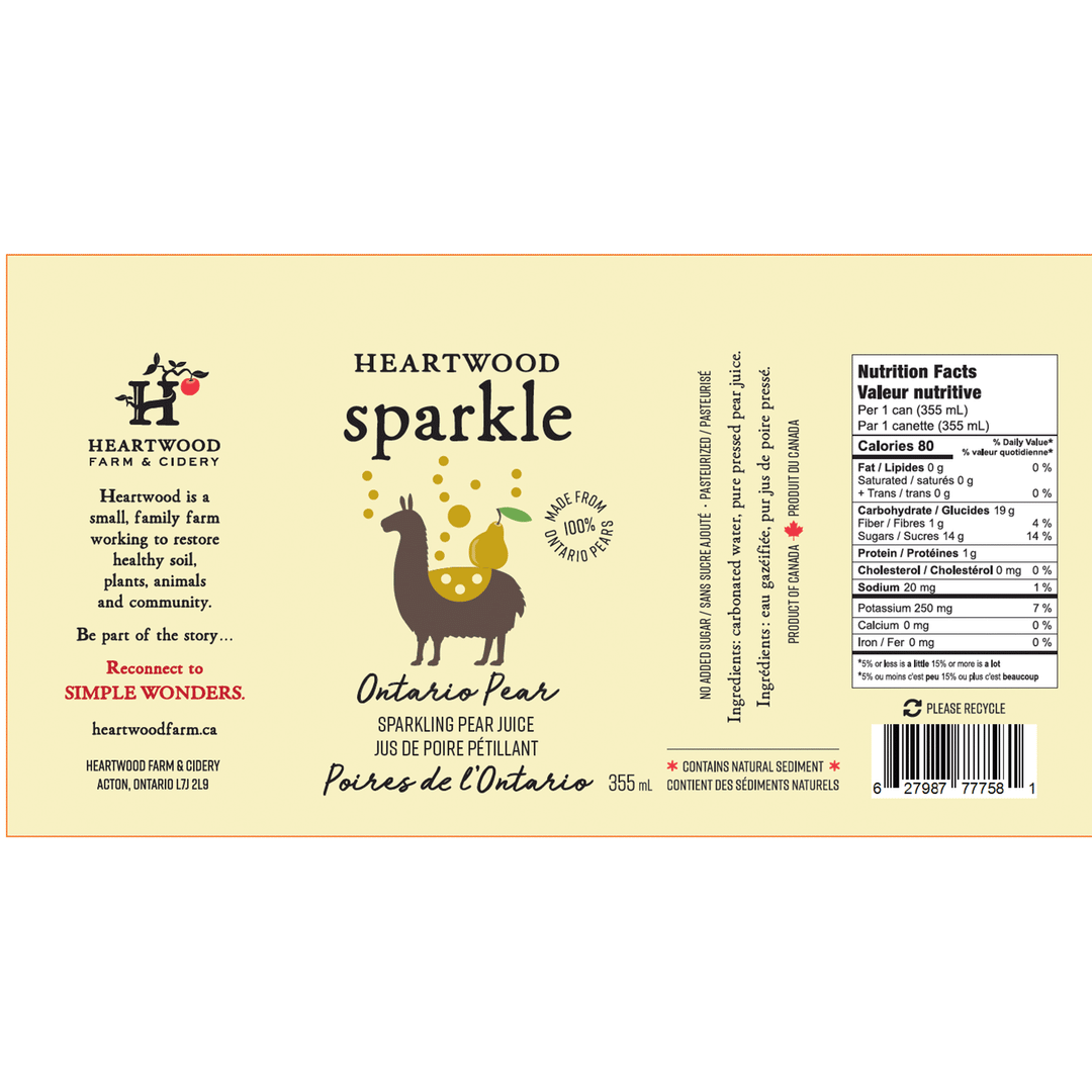 Heartwood Farm Ontario Pear Sparkle, 4x355ml