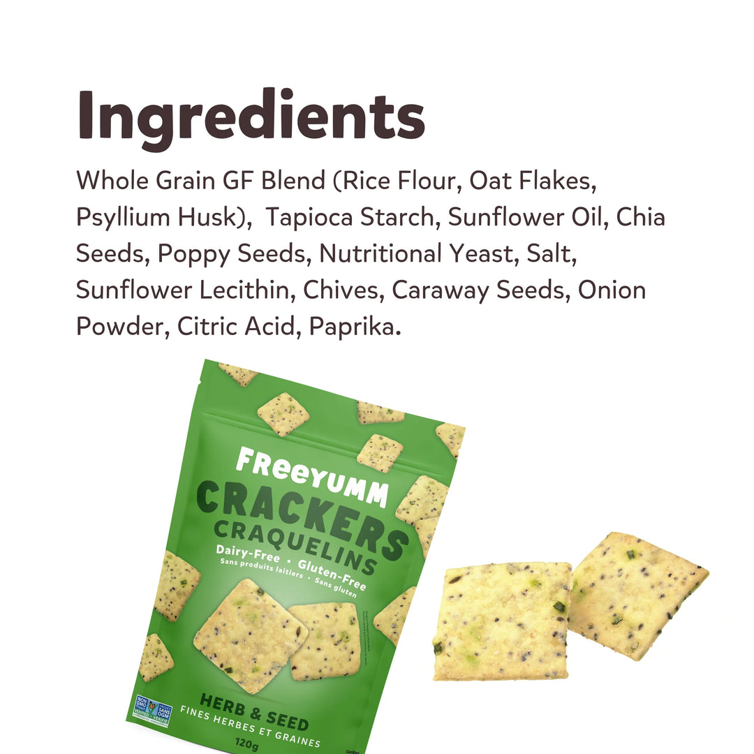 Freeyumm Crackers Herb & Seed, 120g