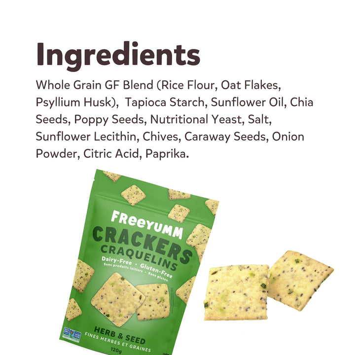 Freeyumm Crackers Herb & Seed, 120g