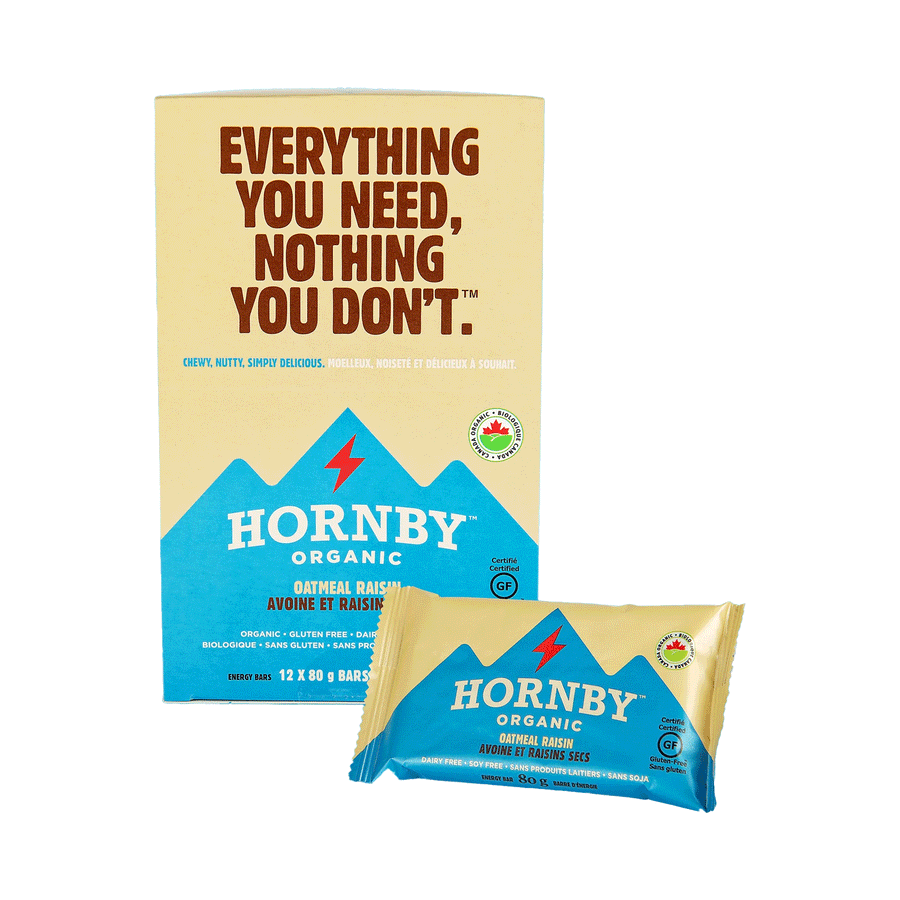 Hornby Organic Oatmeal Raisin Energy Bar, 12x80g