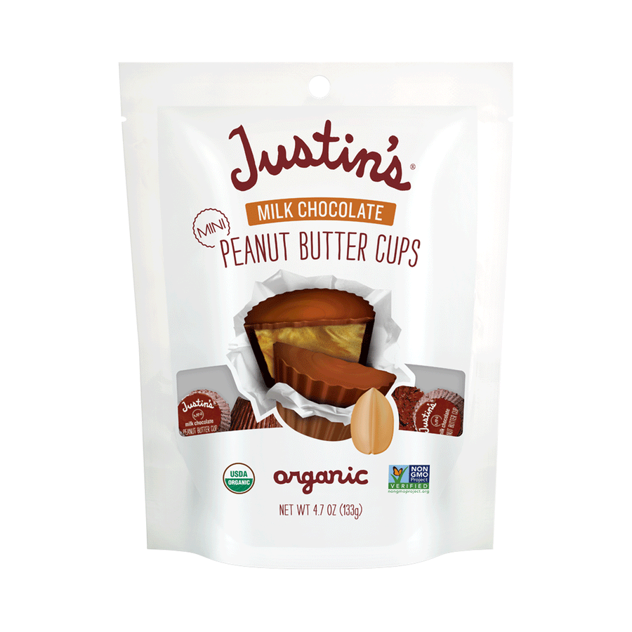 Justin's Organic Mini Milk Chocolate Peanut Butter Cups, 120g