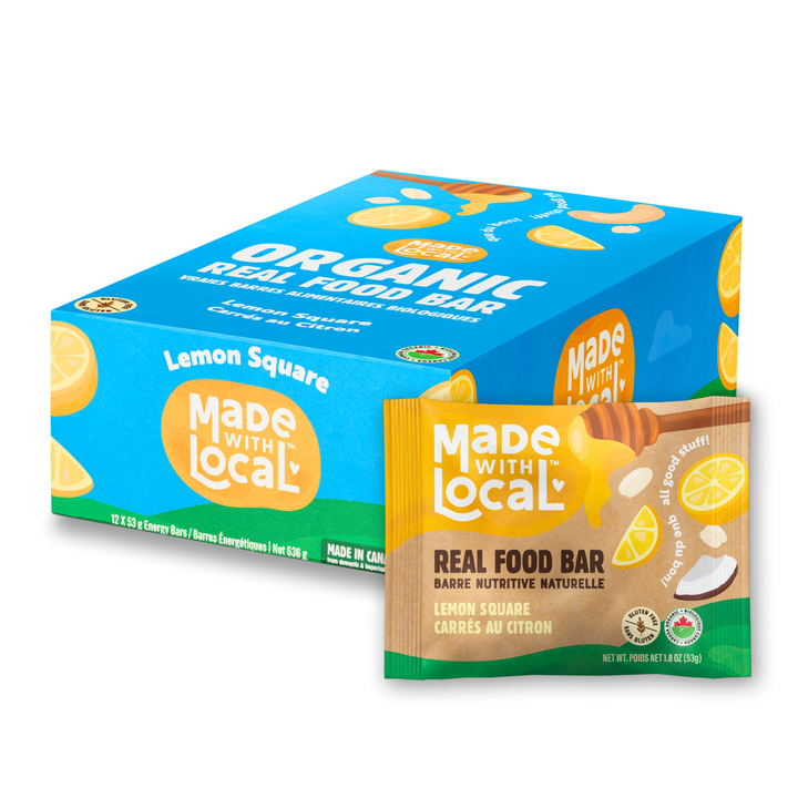 Made With Local Lemon Square Real Food Bar, 12 x 53g