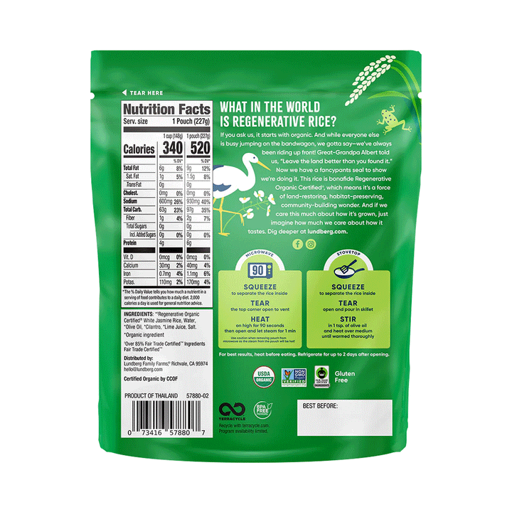 Lundberg Family Farms Organic Cilantro Lime Instant Rice, 227g