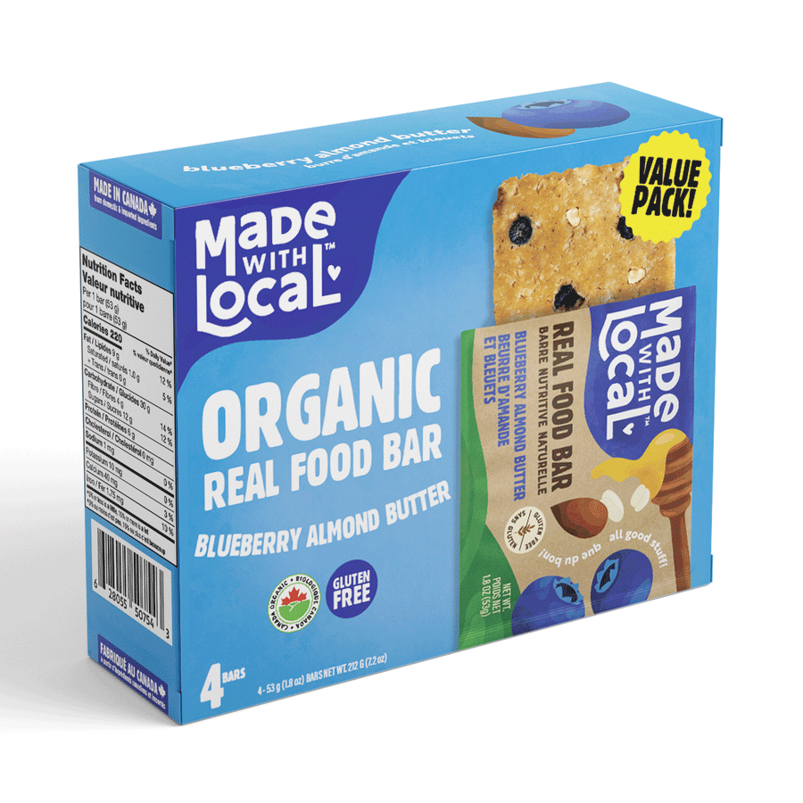 Made With Local Blueberry Almond Butter, 4x53g Bars