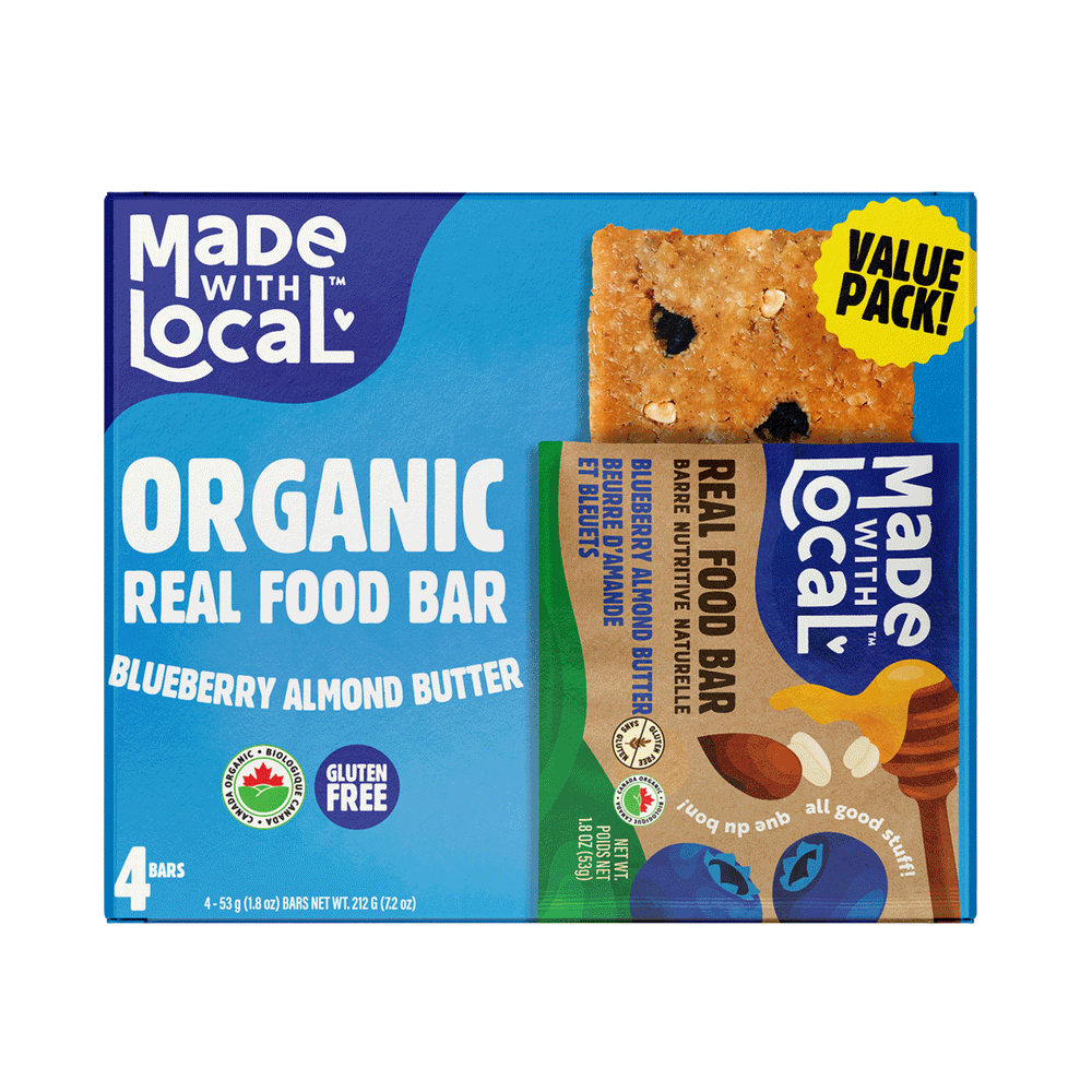 Made With Local Blueberry Almond Butter, 4x53g Bars