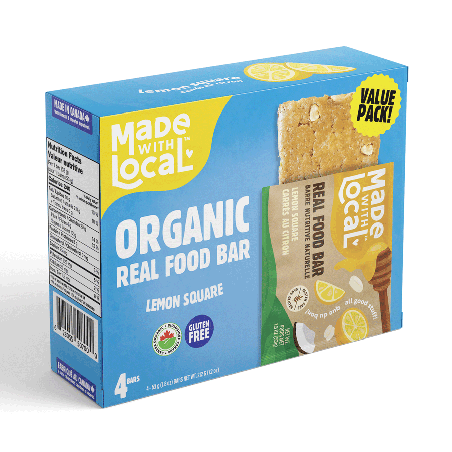Made With Local Lemon Square, 4x53g Bars