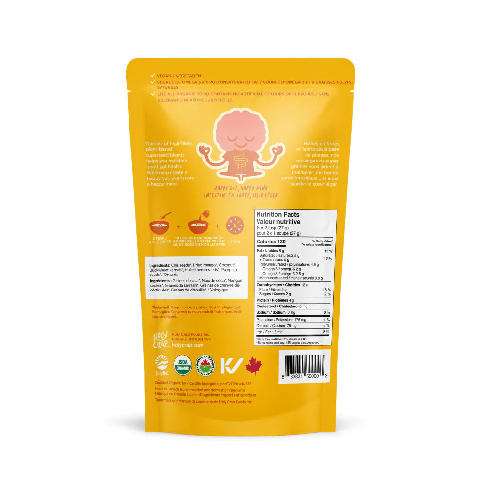 Holy Crap Organic Mango Coconut Superseed Cereal Blend, 225g