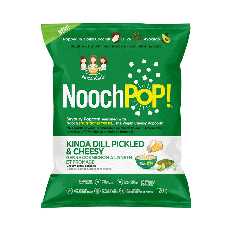 NoochPop Kinda Dill Pickle N' Cheesy Popcorn, 120g