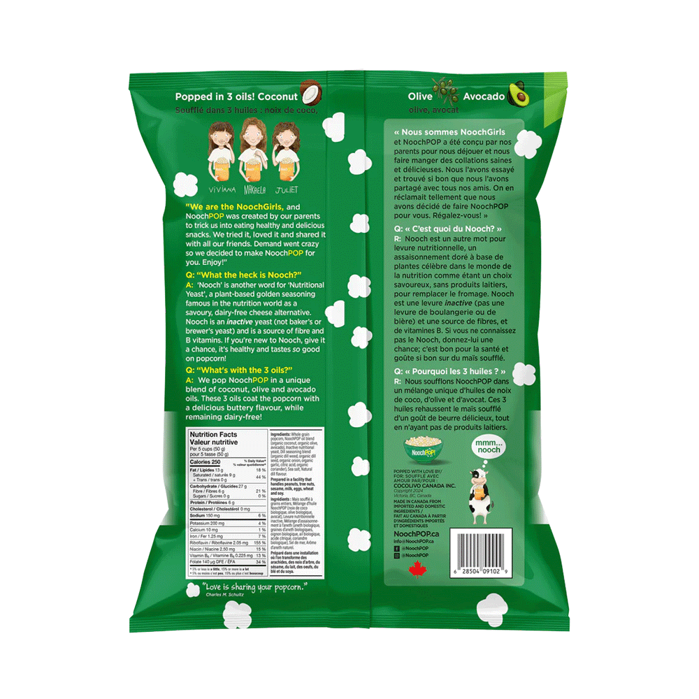 NoochPop Kinda Dill Pickle N' Cheesy Popcorn, 120g