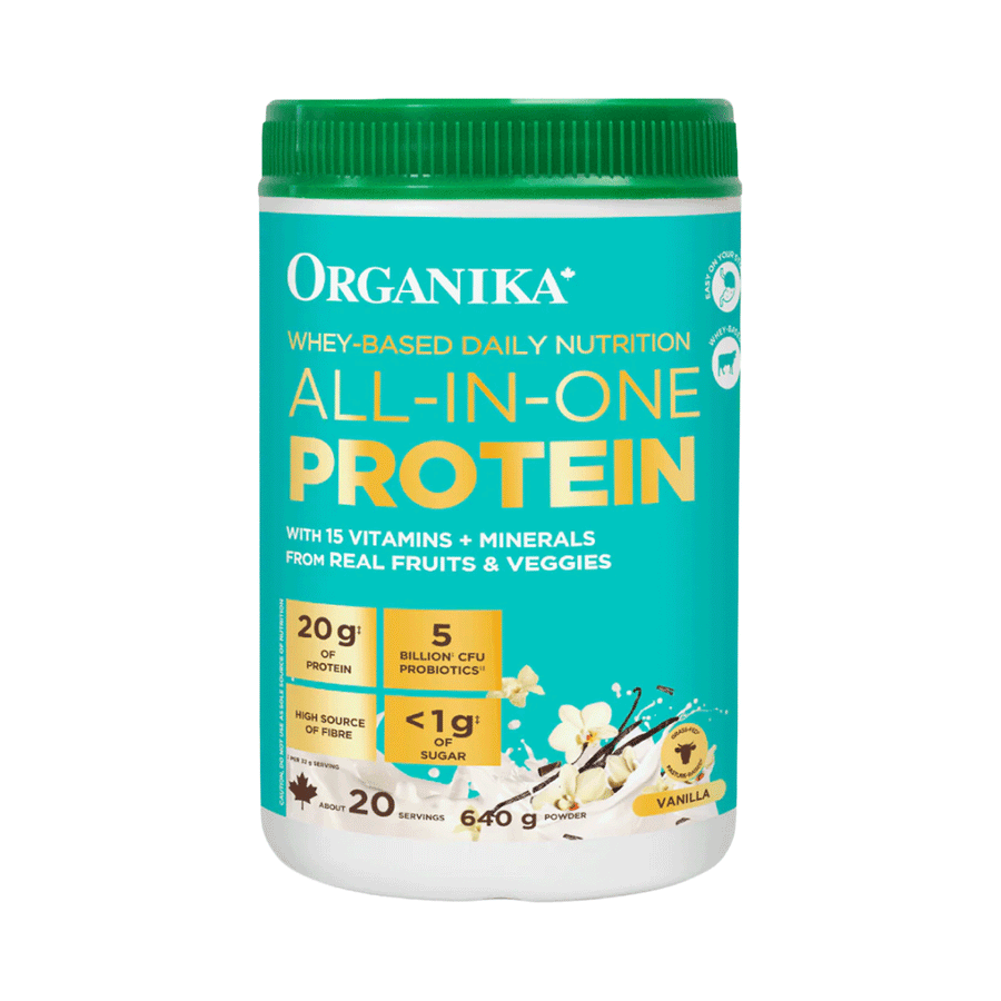 Organika Whey-Based Daily Nutrition All-In-One Protein - Vanilla, 640g