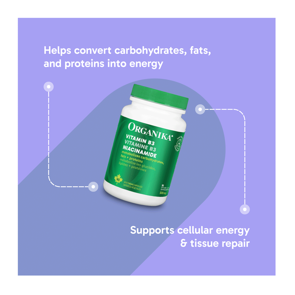 Organika Vitamin B3 Niacinamide - 90 Capsules