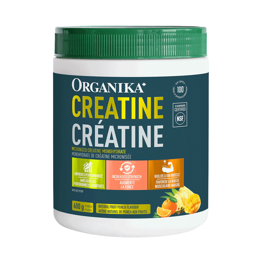 Organika Micronized Creatine Monohydrate Fruit Punch, 500g