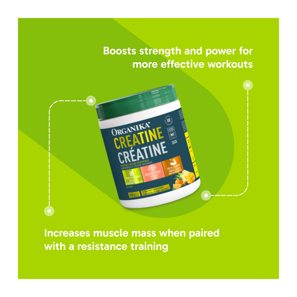 Organika Micronized Creatine Monohydrate Fruit Punch, 500g