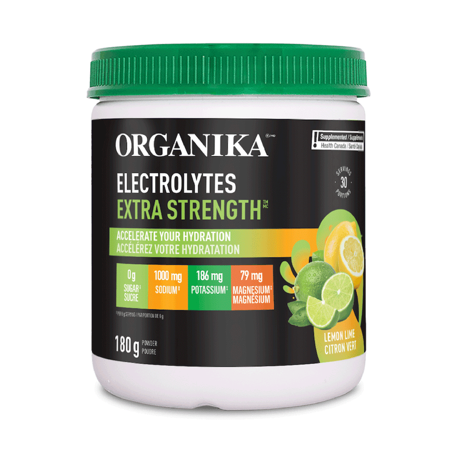 Organika Electrolytes Extra Strength - Lemon Lime, 180g
