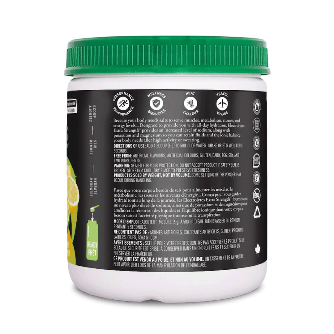 Organika Electrolytes Extra Strength - Lemon Lime, 180g