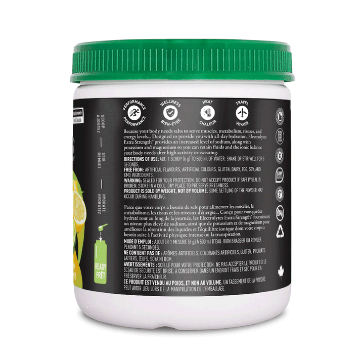 Organika Electrolytes Extra Strength - Lemon Lime, 180g